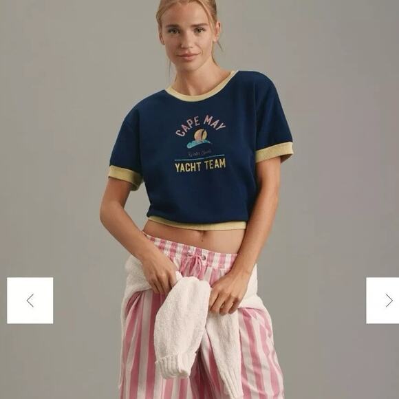 NWT Daily Practice by Anthropologie Shrunken Vintage Cropped Tee Women's XL - Picture 1 of 8